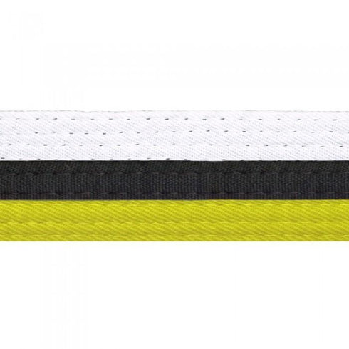 BOLD LOOK HALF/HALF BELTS WITH STRIPE-WHITE/YELLOW/BLACK-1